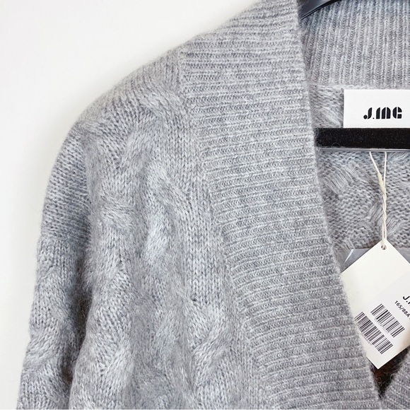 J.ing Jennie Oversize Grey Cable Knit Chunky Cardigan Sweater NWT One Size - Picture 9 of 10
